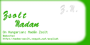 zsolt madan business card